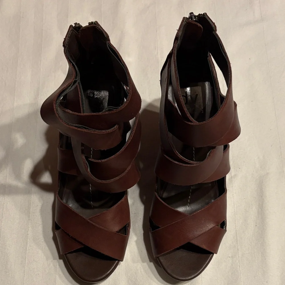 DV by Dolce Vita Chocolate Brown Wedge Sandals - Picture 2 of 5